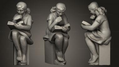 Figurines of people Girl with a book 3d model